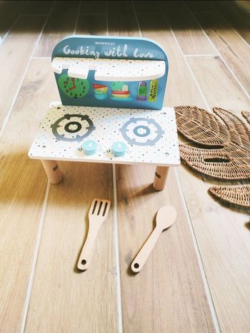 🍳Jeu d'imitation - Cuisine / "Cooking with love"en bois - marque Wood n play-