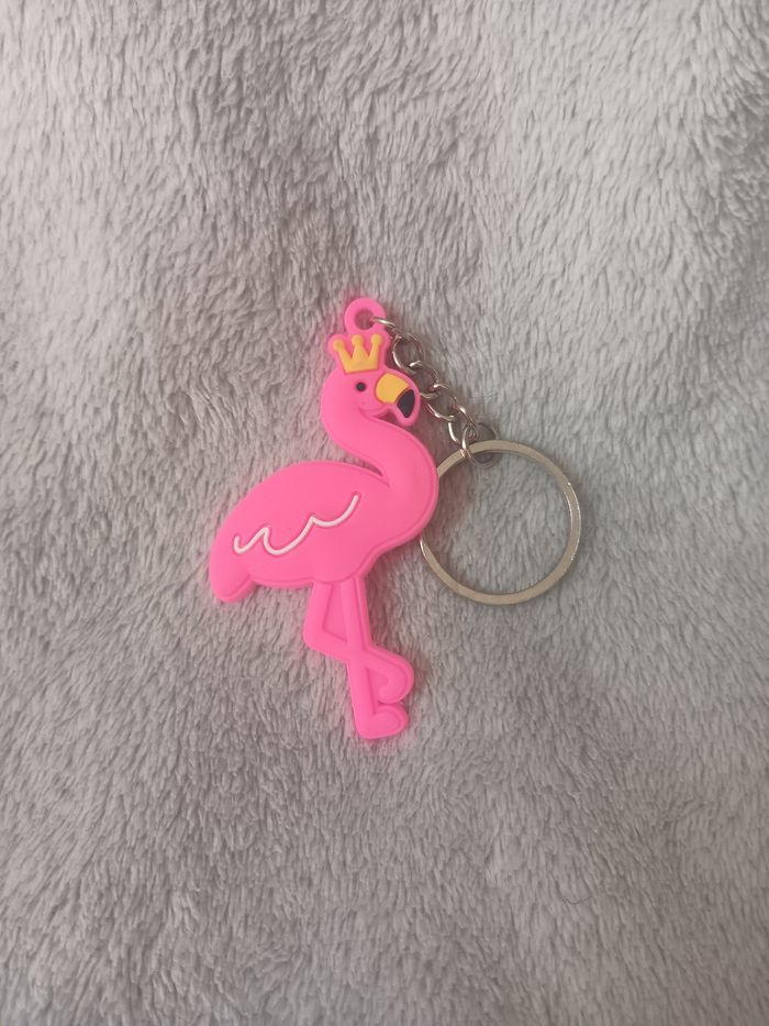Porte cle flamant rose