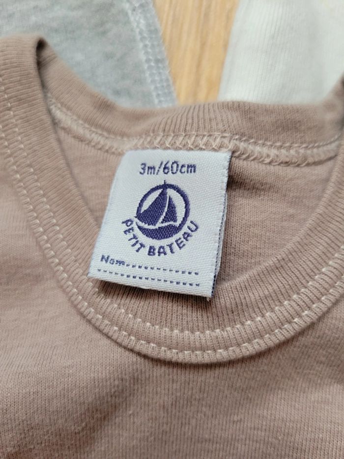 Lot bodies manches courtes - Petit Bateau - photo numéro 2