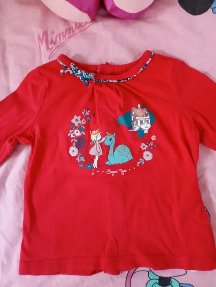 Tee shirt manches longues 9 mois - photo numéro 2