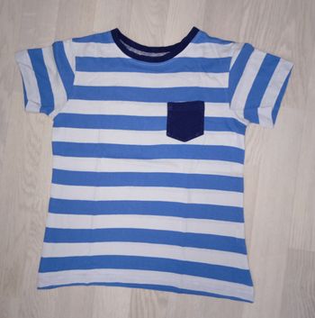 Tee-shirt marinière blanc et bleu Tissaia
T. 10 ans