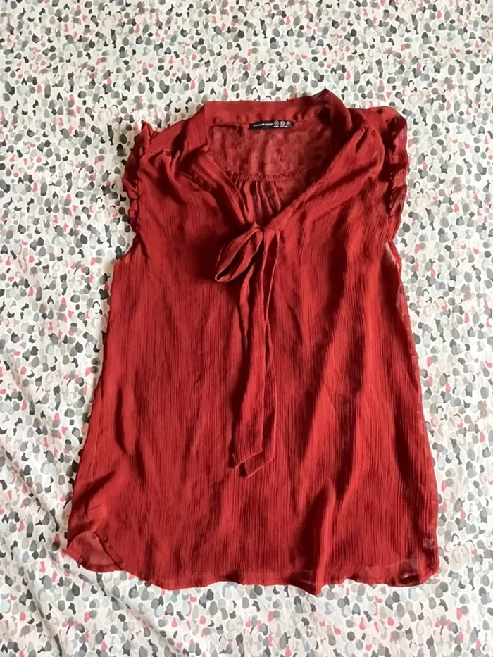 Haut mousseline bordeaux