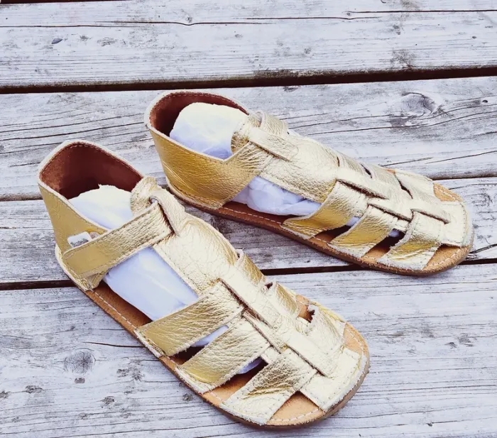 Sandales cuir Zesto gold - photo numéro 2