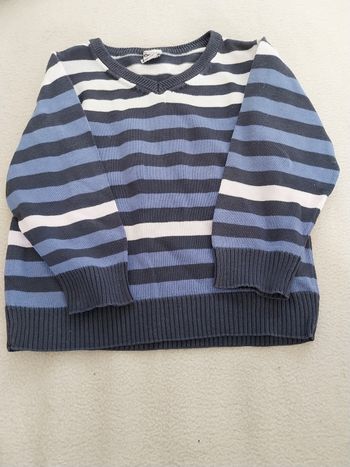 Pull garçon à rayures couleur marine taille 3 ans