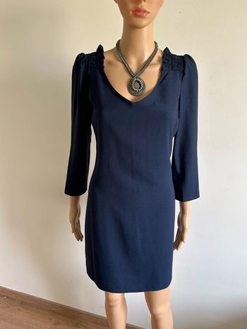 Robe bleue marine avec manches 3/4 Naf Naf taille 36 excellent état