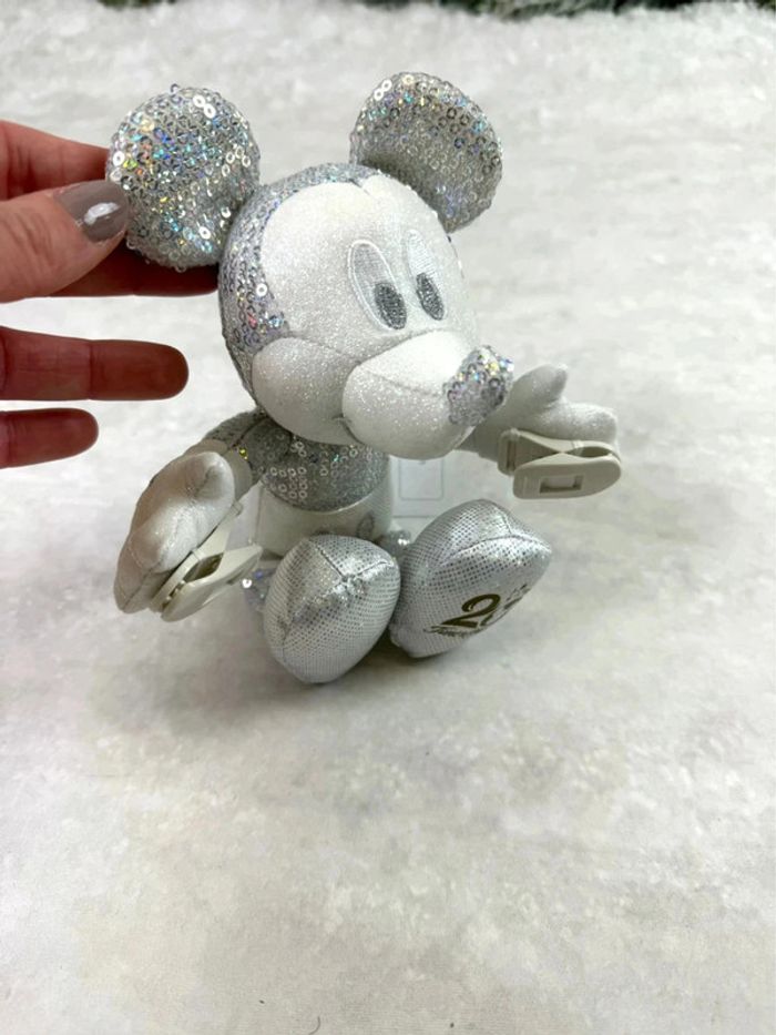 Peluche d’épaule Disney Mickey Sequin argent 20th anniversary Tokyo Disneyland - photo numéro 6