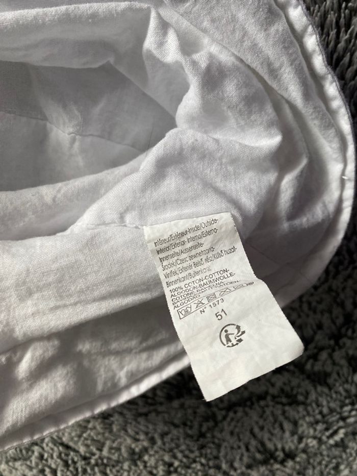 Chapeau en tissus blanc - taille 51 - photo numéro 3