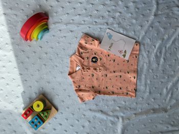 polo manches courtes abricot motifs plage 9 mois mes petits cailloux