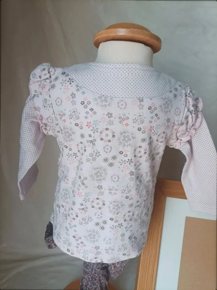 Tee-shirt manches longues Kitiwatt fille taille 6 mois - photo numéro 3