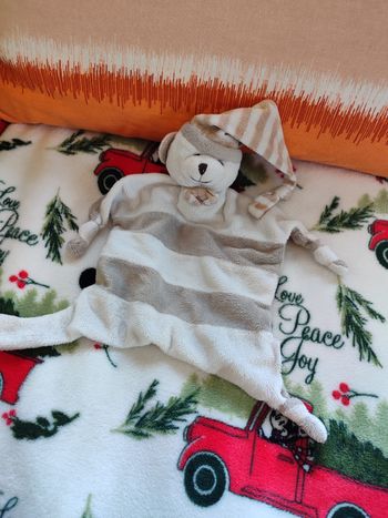 Doudou ours bonnet de nuit