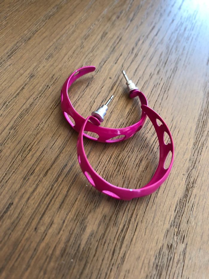 Boucles d’oreilles roses - photo numéro 2