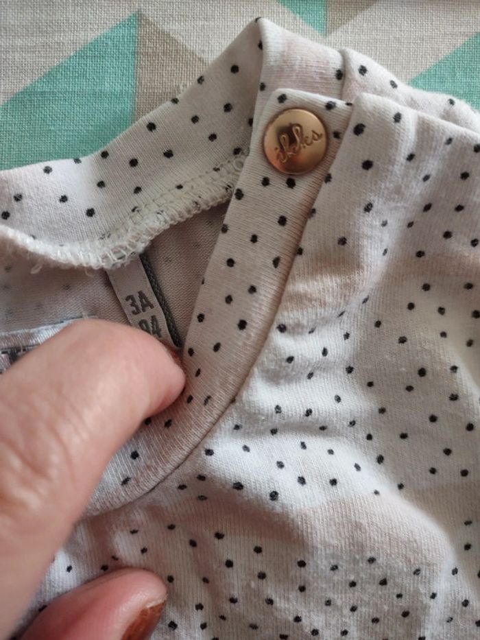 Tee-shirt rayures et petits pois IKKS - photo numéro 3