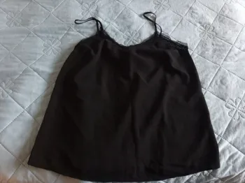 Débardeur noir avec dentelle Kiabi S