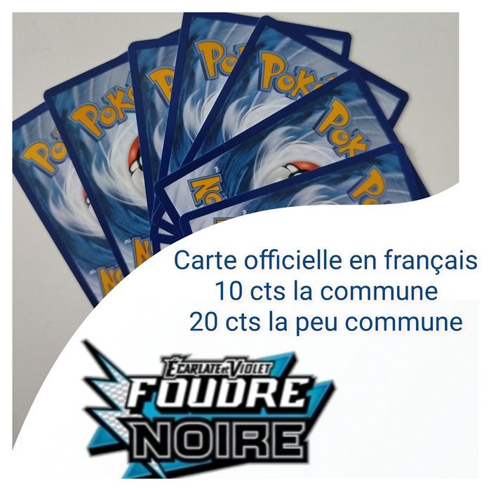 Carte pokémon officielle à l'unité foudre noire - photo numéro 1