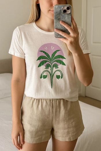 T-shirt imprimé palmier – Etam – Taille XS