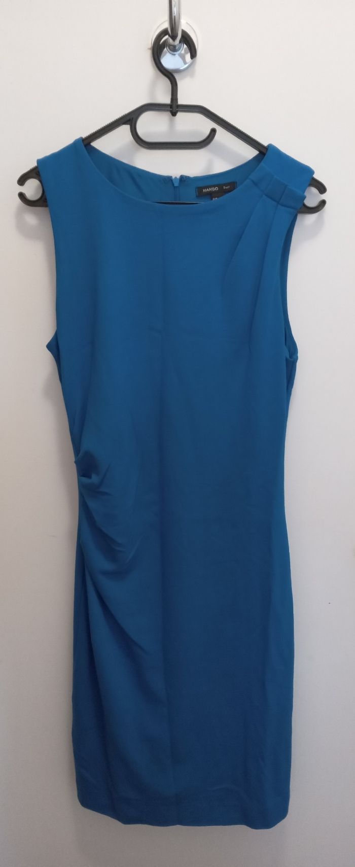 Robe Mango bleu roi longueur genou taille M - photo numéro 2