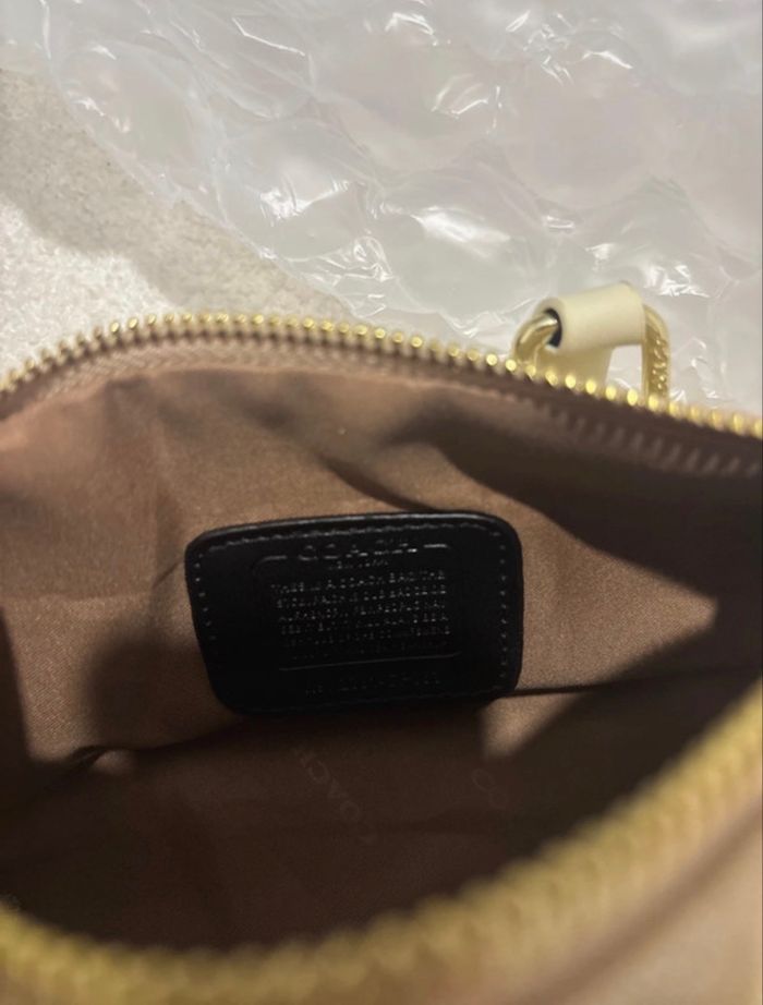 Sac à main avec bandoulière Coach / Beige Blanc / Beige White - photo numéro 5