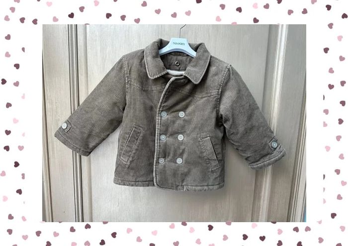 Manteau en velours marron 2/3 ans - photo numéro 2