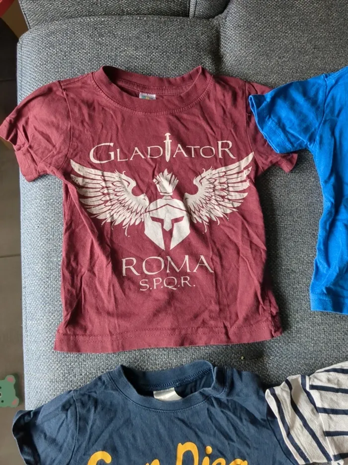 Lot 6 Tee shirt manches courtes 18 mois - photo numéro 2