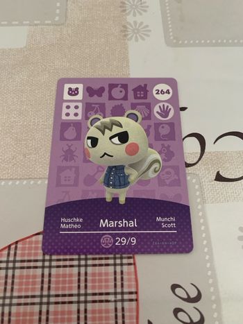 Carte amiibo animal crossing Marshal 264