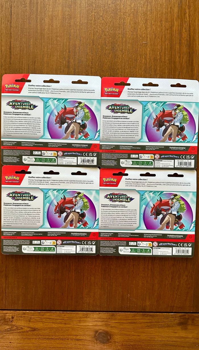 Pokemon Tripack Aventures Ensemble EV9 lot de4 - photo numéro 2