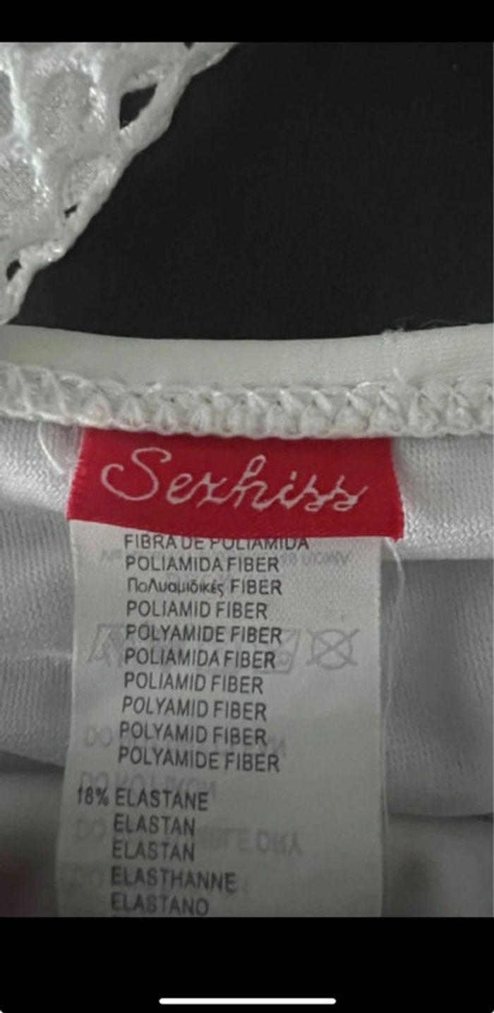 Maillot de bain 2 pièces blanc en parfait état taille 38 - photo numéro 9