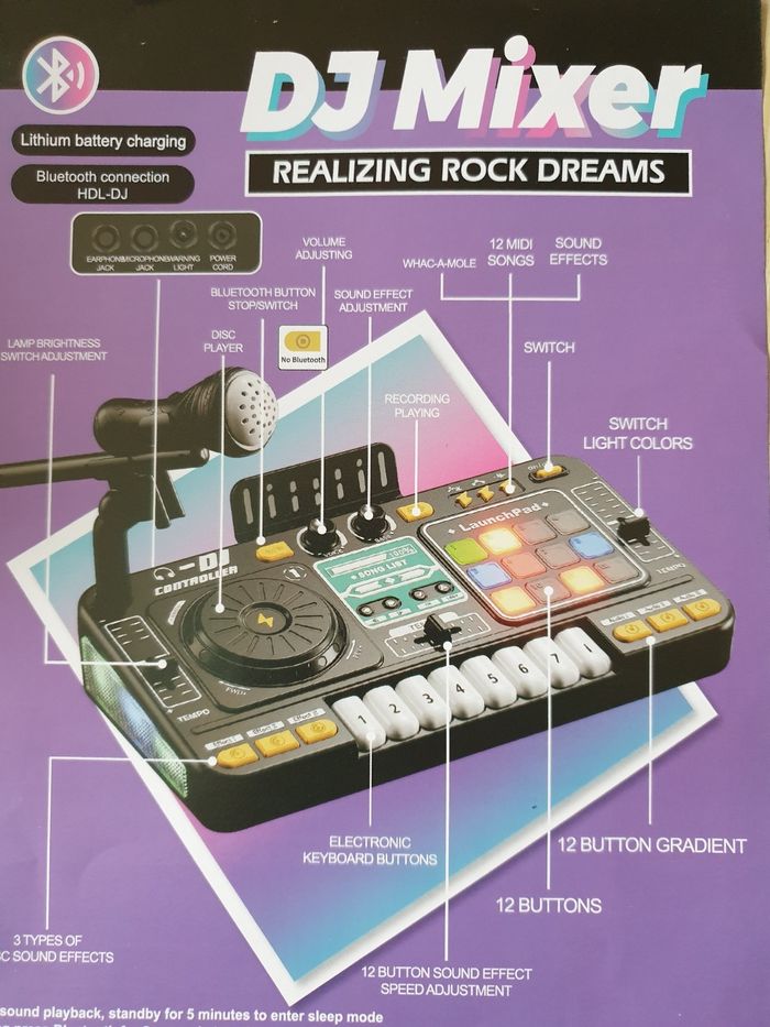 Table de mixage DJ enfant - photo numéro 8