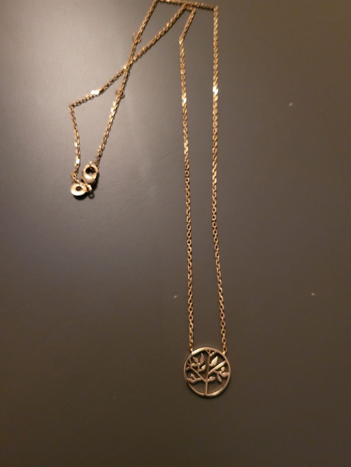 Collier arbre de vie en plaqué or 750