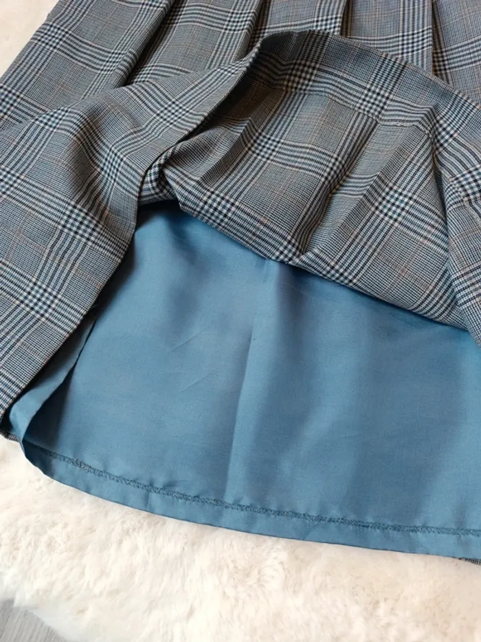 Jupe plissée carreaux prince-de-galles – Taille 38 (M) - photo numéro 5