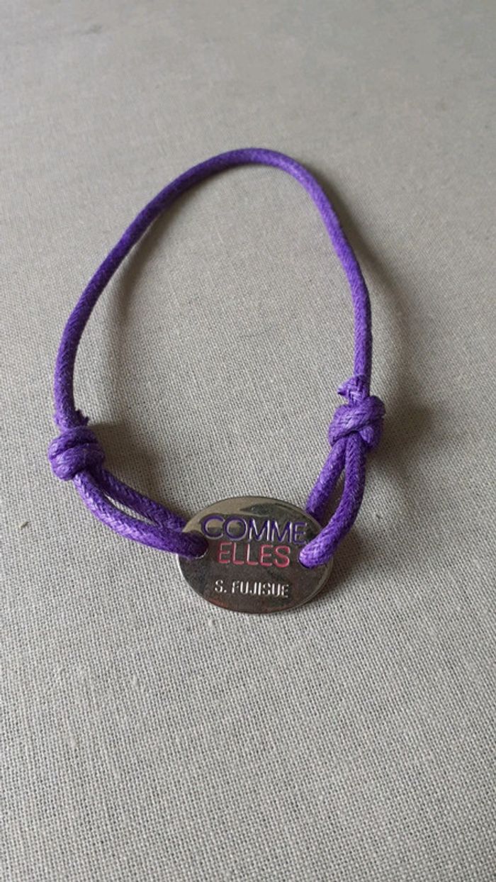 Bracelet cordon violet