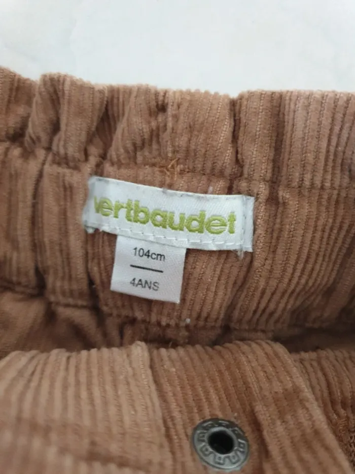 Short velours marron 4 ans Vert baudet - photo numéro 3