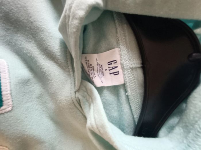 Sweat capuche gap turquoise S - photo numéro 2
