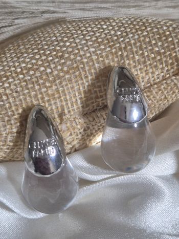 Bouvles d'oreille Céline argenté