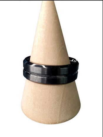 Bague en acier inoxydable noir