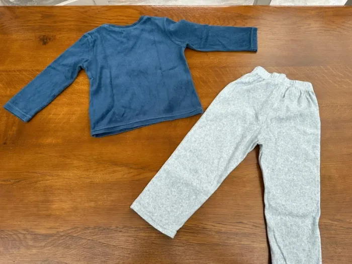 Pyjama deux pièces Tissaia gris et bleu 3 ans - photo numéro 13