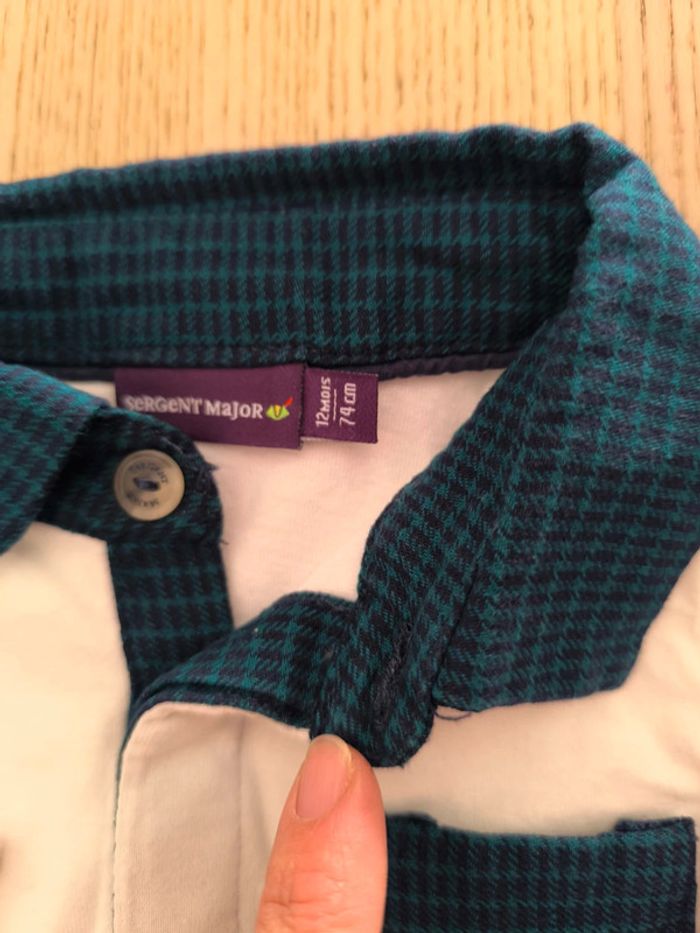 Ensemble sergent major / taille 12 mois / jogging et polo manches longues / - photo numéro 3