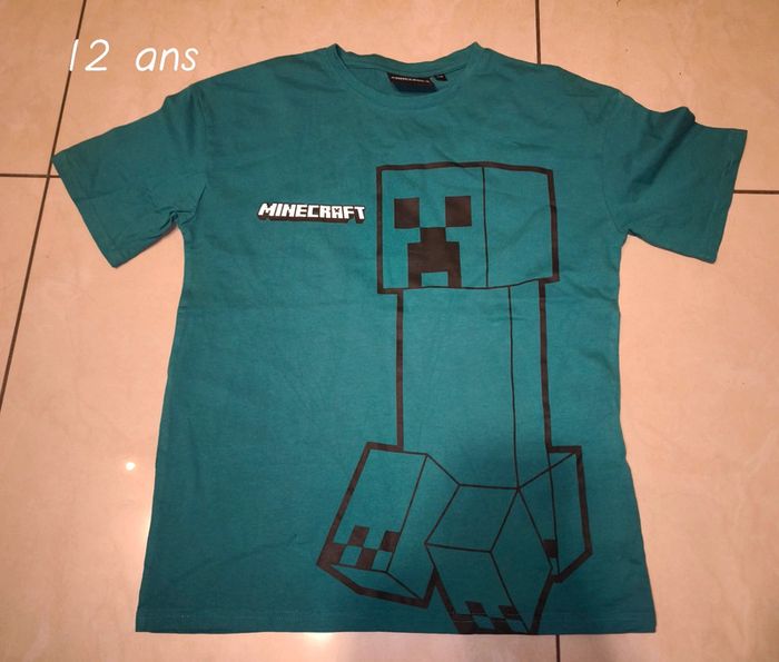 T-shirt Minecraft cripper 12 ans neuf