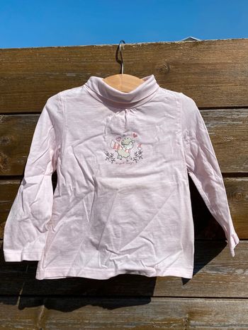 Dessus manches longues t-shirt col roulé hiver sergent major mouton 24 mois