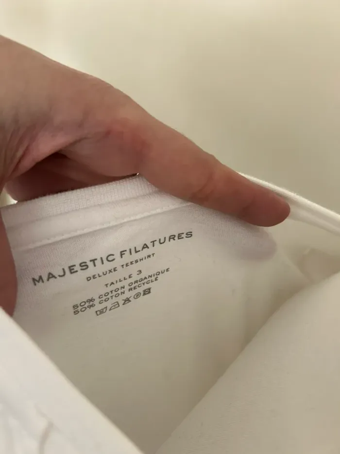 Majestic filatures T-shirt blanc enjoy taille 3/40 - photo numéro 6
