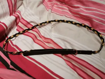 Ceinture marron et or