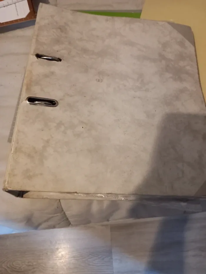 Classeur avec pochettes transparentes plastiques