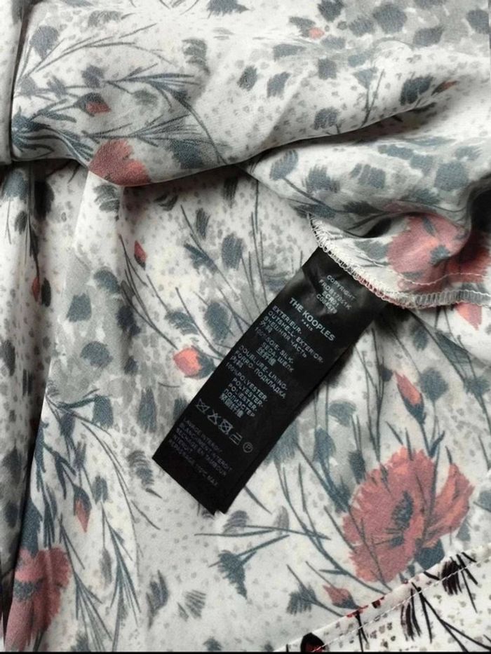 Robe  100%  mousseline de soie -  Doublure  sous robe  -  The Kooples  -  S -  Excellent  état - photo numéro 10