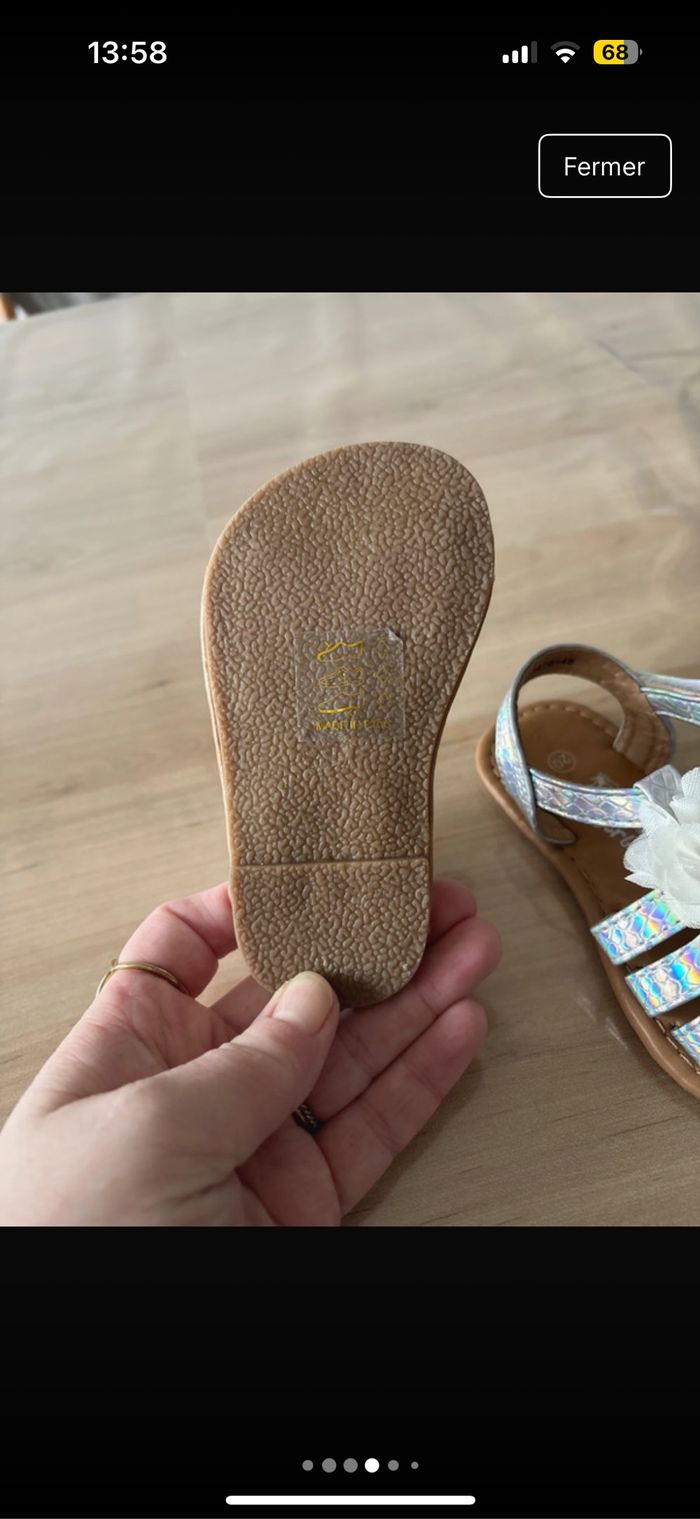 👶 Sandales fille taille 20 – marque Nini & Girls 🌸✨ - photo numéro 3