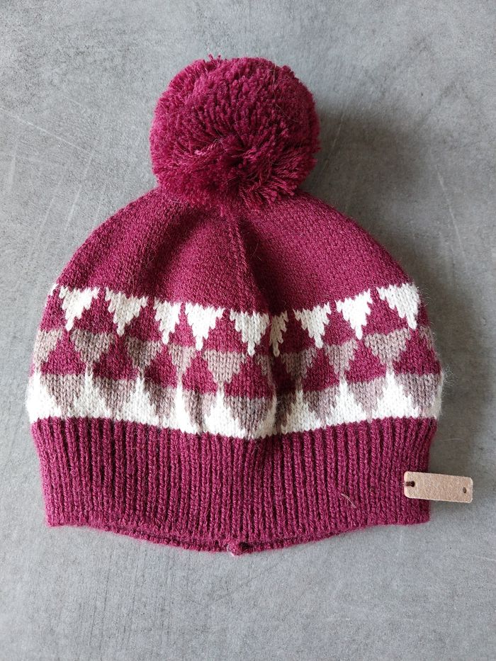 Bonnet pompon rouge