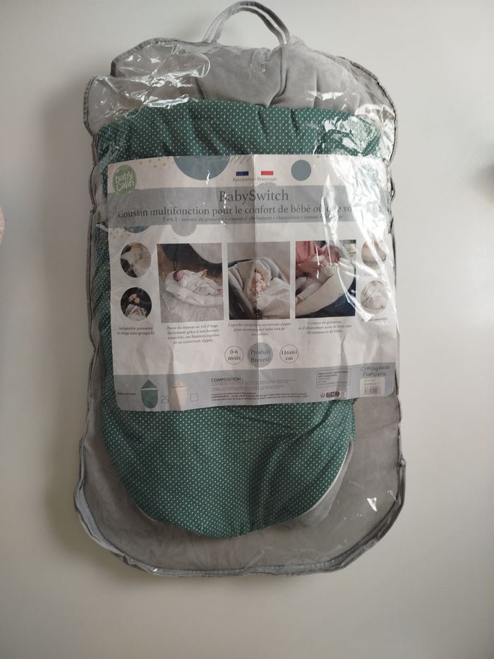 Coussin d'allaitement multifonction 5 en 1 gris/vert - photo numéro 8