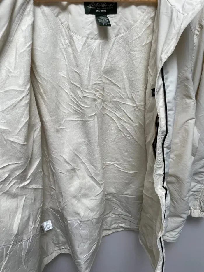 Eddie Bauer Cream Zipped Hoodie Coat Mens XXL - photo numéro 8