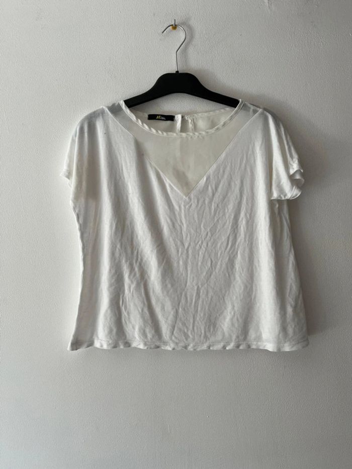 👕 Jolie blouse blanche Mim Taille M 👕