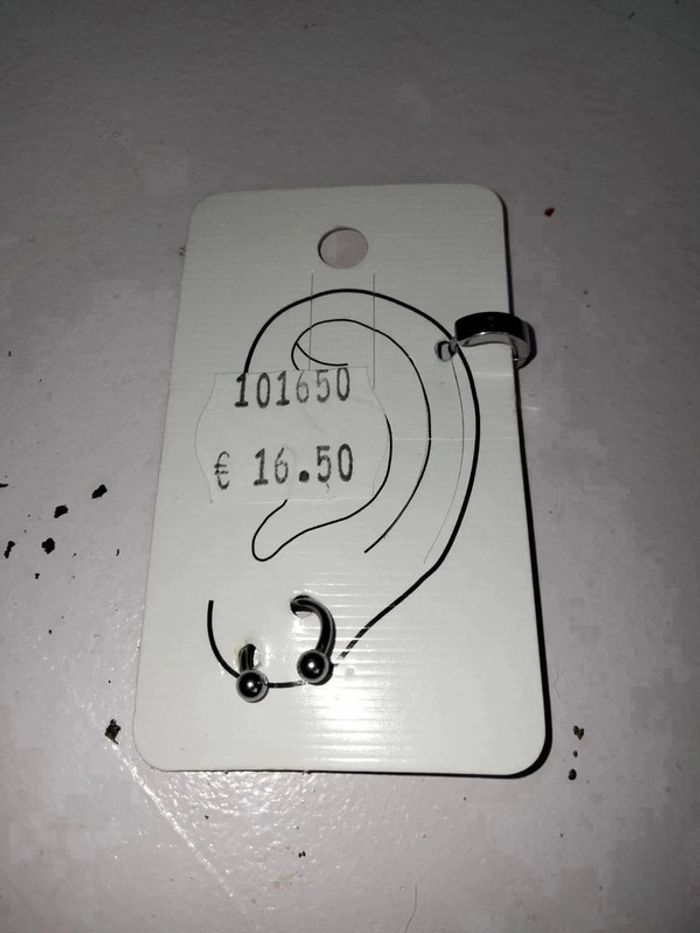 Lot de 2 piercings neufs en acier inoxydable