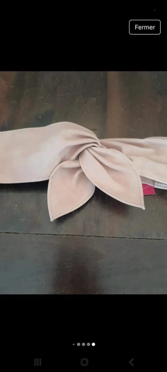 Jolie Ceinture Cassis similcuir rose 75cm neuve - photo numéro 18