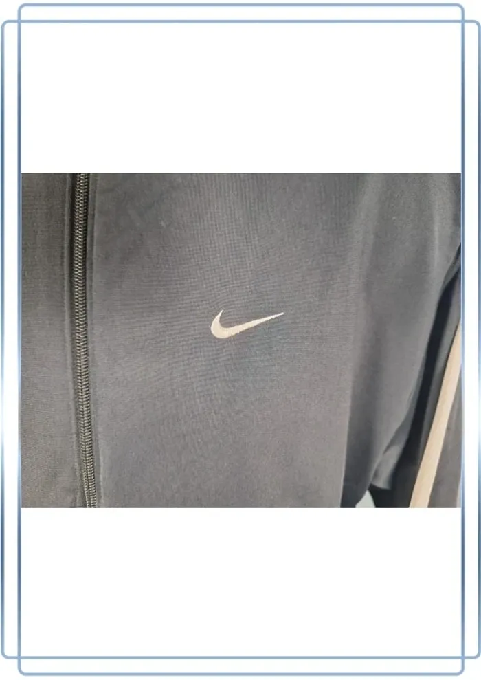 Veste Nike vintage noir blanc zip intégral logo brodé Y2K (543) - photo numéro 3